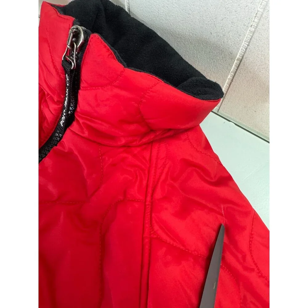 Vintage Polo Jeans Ralph Lauren Quilted Jacket Mens L Fleece Lined Full Zip Y2K - Picture 5 of 13